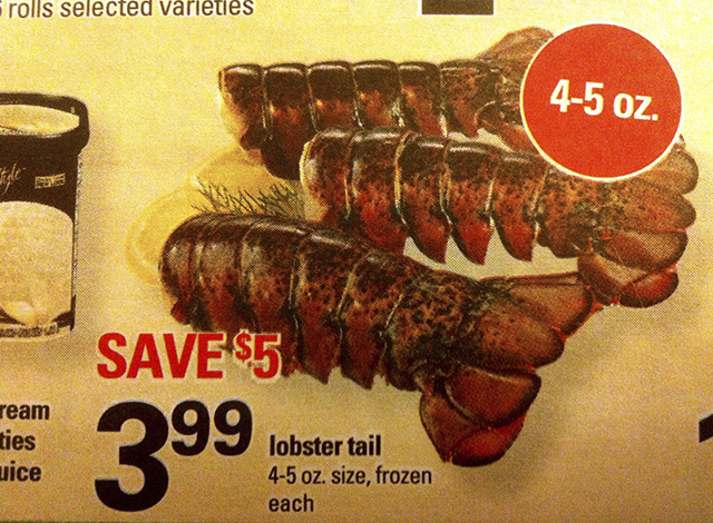 How much does a 5 oz lobster tail cost?