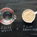 How much water do I add to 2 cups of rice on the stove?