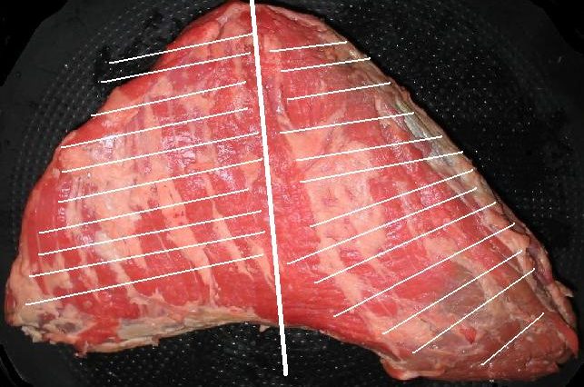 How thick do you cut tri-tip?