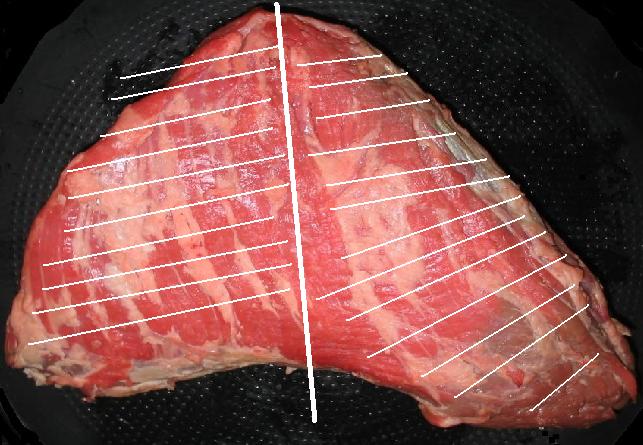 How thick do you cut tri-tip?