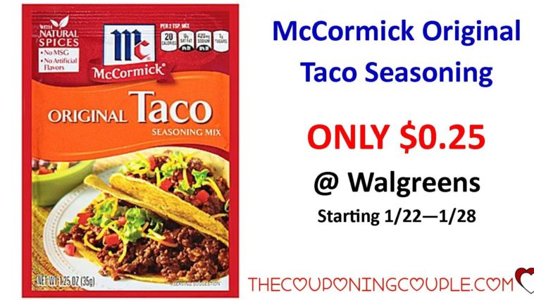 Is McCormick taco seasoning GF?
