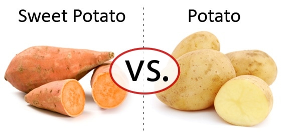 Is Sweet potato less calories than potato?