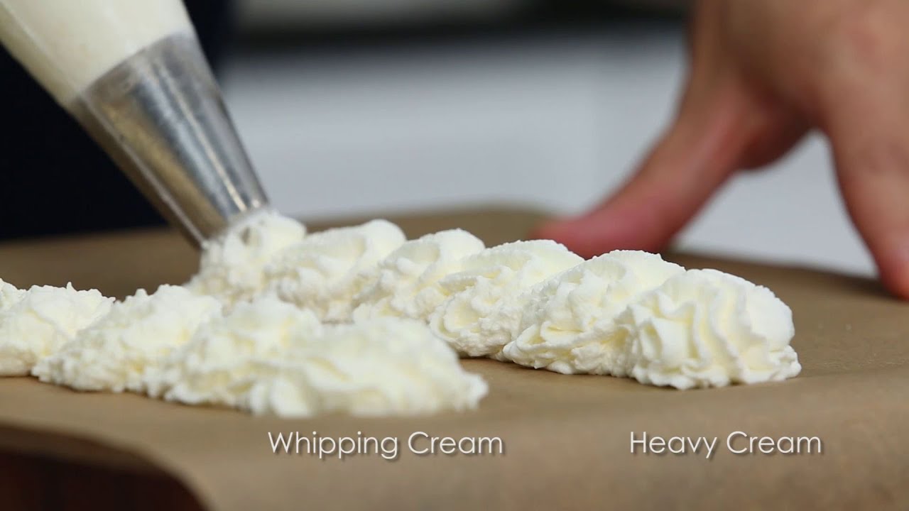 Double cream vs whipping cream