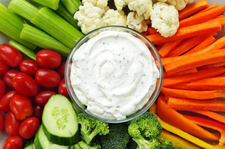 Is it OK to dip veggies in ranch?