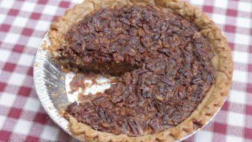 Is pecan pie runny when it comes out of the oven?