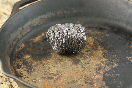 Is steel wool OK for cast iron?