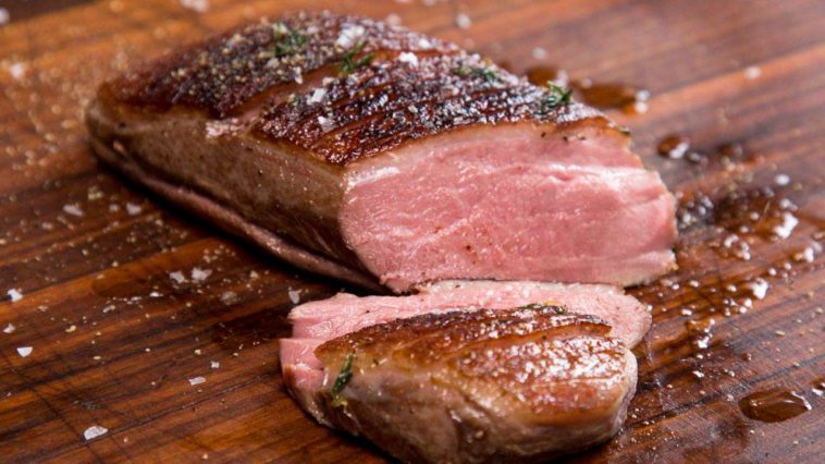 Should duck breast be pink in the middle?