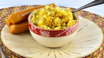 Should sauerkraut be heated for hot dogs?