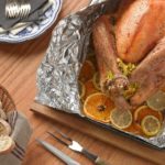 Should you cover a turkey crown in foil when cooking?