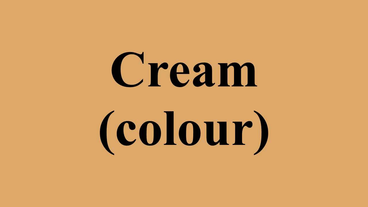 What Colour is French cream?