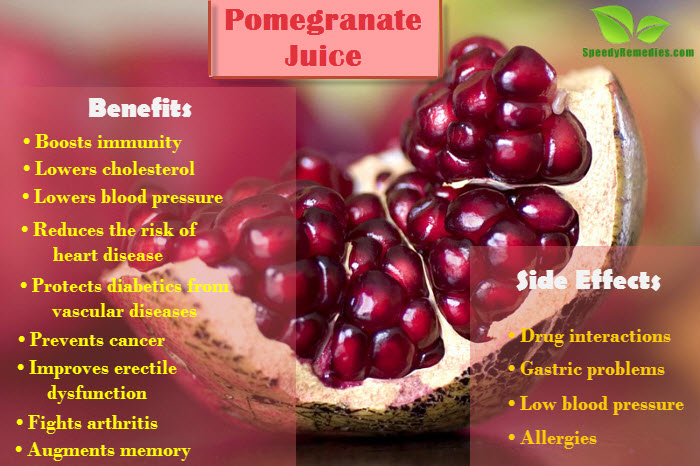 What are the side effects of eating pomegranate?