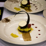 What are the three basic elements of a plated dessert?