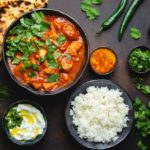 What are two common accompaniments for curries?