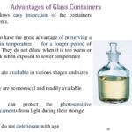What are two disadvantages of using glass containers?