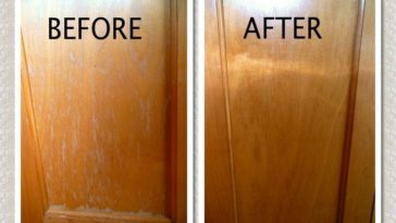 What can I use to degrease wood cabinets?