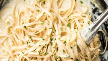 What can you add to Alfredo pasta?