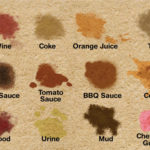 What causes orange stains on carpet?