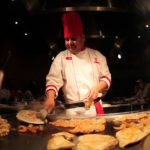 What do you cook first on hibachi?