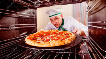 What do you cook pizza on in the oven?