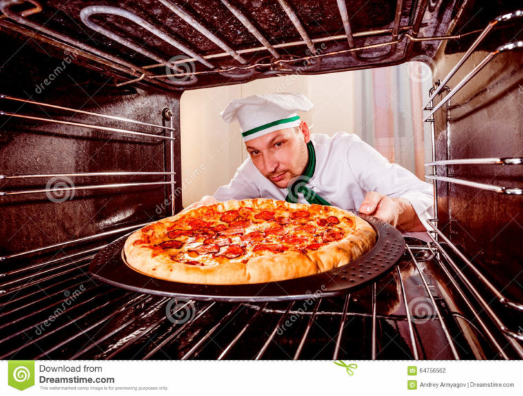 What do you cook pizza on in the oven?