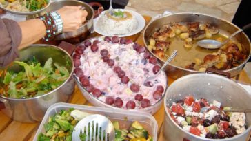 What do you take to a potluck dinner?