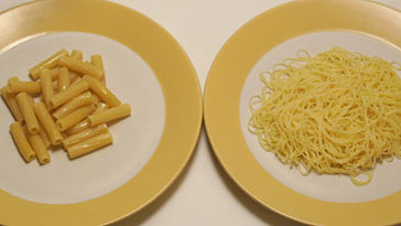 What does 2 oz of angel hair pasta look like?