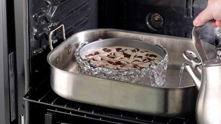 What does a water bath do for baking?