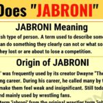 What does jabroni mean in Italian?