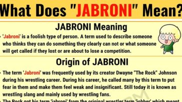 What does jabroni mean in Italian?