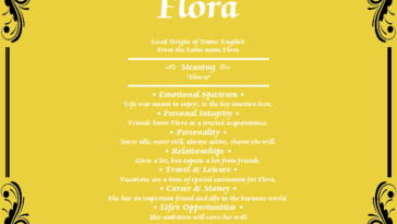 What does the last name Flora mean?