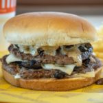 What fast food chain has a mushroom Swiss burger?