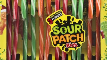 What flavor is the white candy cane?