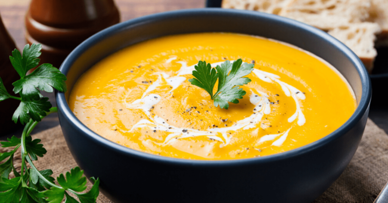 What goes good with squash soup?