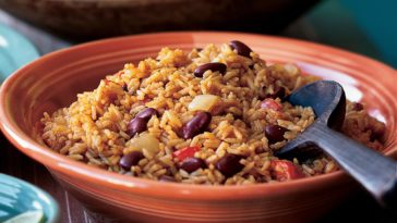 What goes with beans and rice?