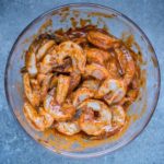 What happens if you marinate shrimp too long?