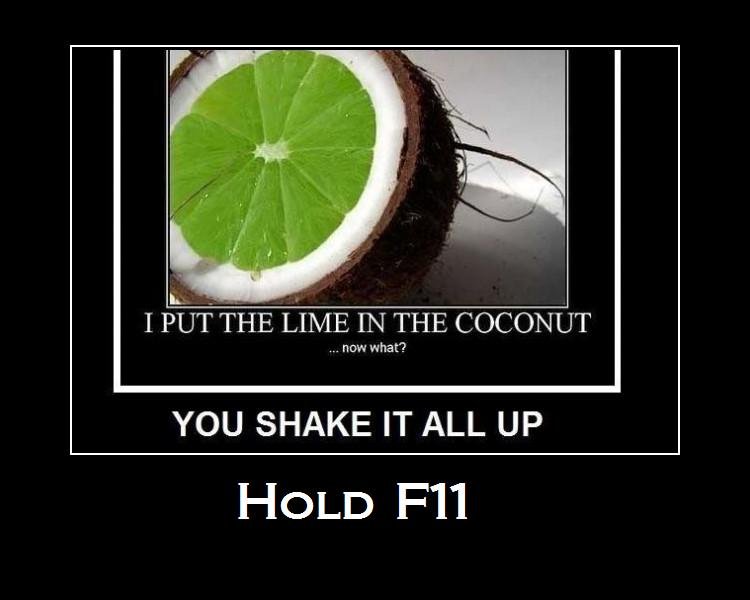 What happens when you put a lime in a coconut?