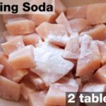 What happens when you put baking soda on meat?