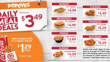 What is Popeyes daily special?