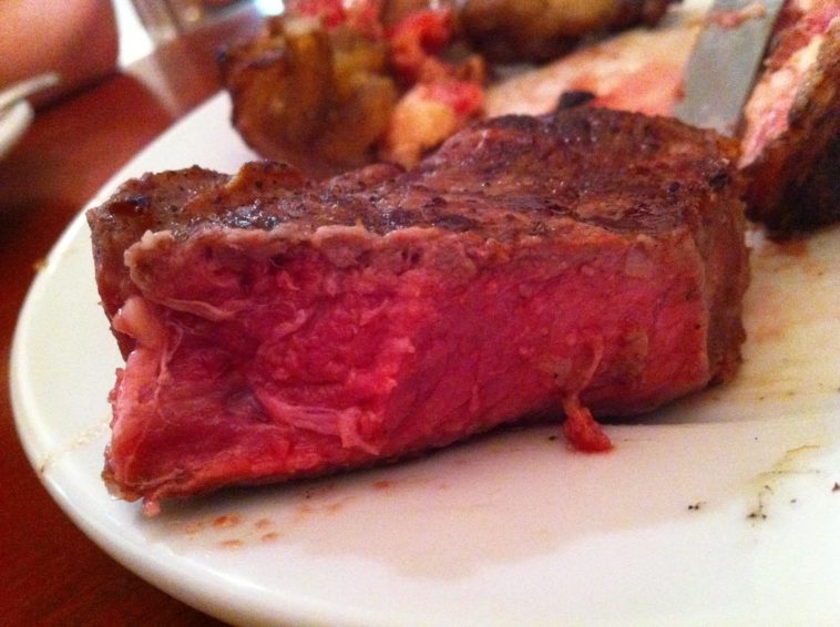 What is blue rare steak?