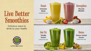 What is in a detox island green smoothie from Tropical Smoothie?