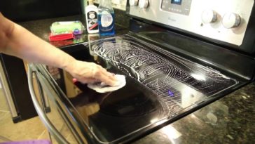 What is the best cleaner for a black stove top?