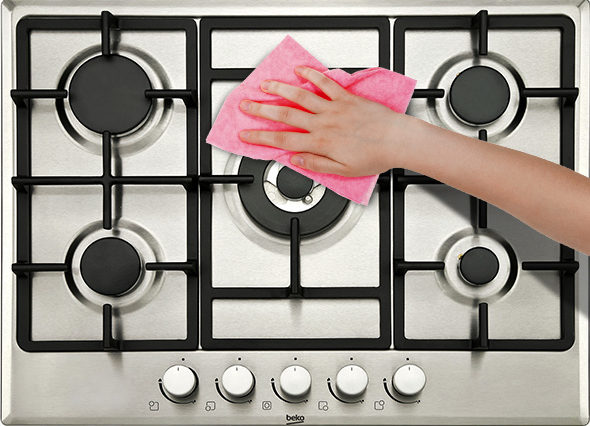 What is the easiest gas hob to clean?