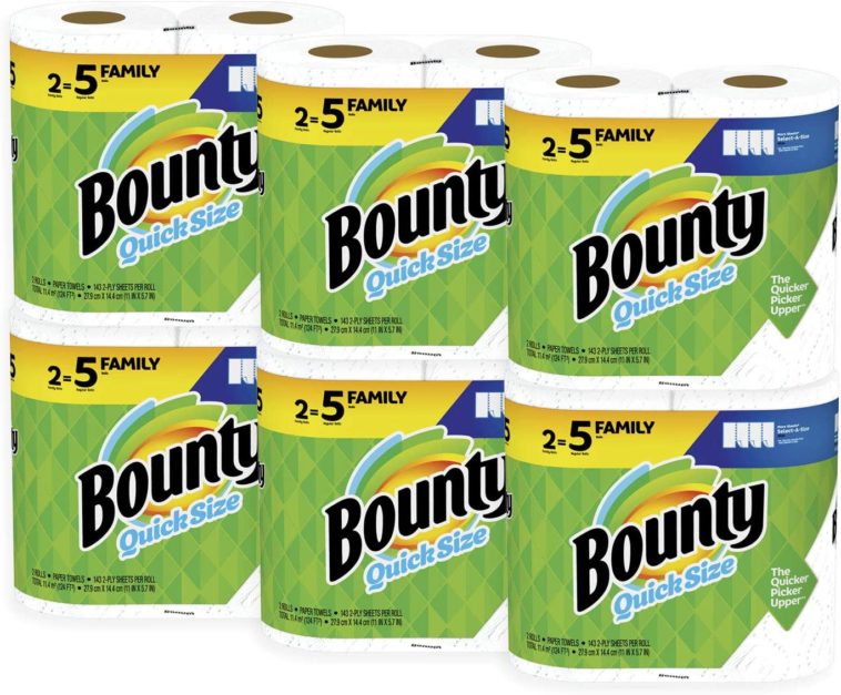 What is the largest size roll of Bounty paper towels?
