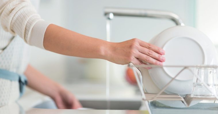 What is the most sanitary way to dry dishes?