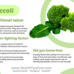 What is the nutritional value of 1 cup of broccoli?