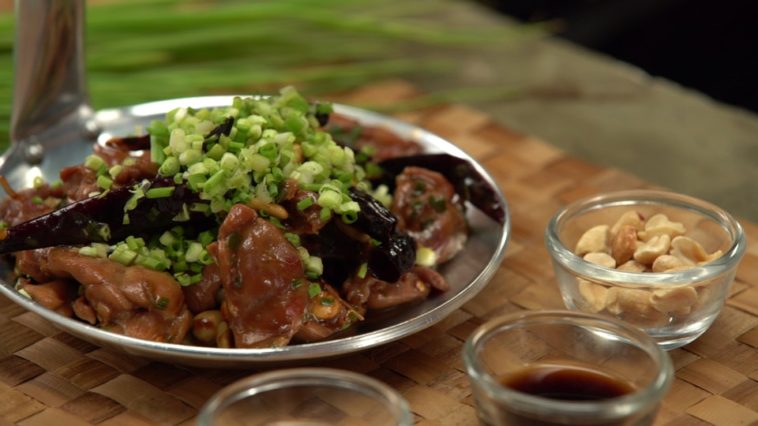 What is the white powder on chicken?