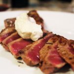 What is thinly sliced steak called?