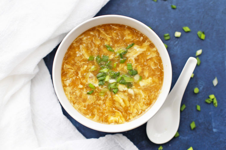 What makes egg drop soup thick?