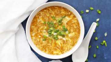 What makes egg drop soup thick?