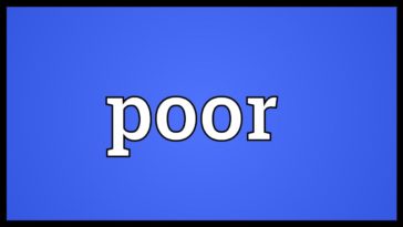 What means poor old?